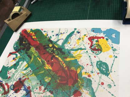 Sam Francis Untitled Sf-341 " Poster Modernism Multicolor, Gold