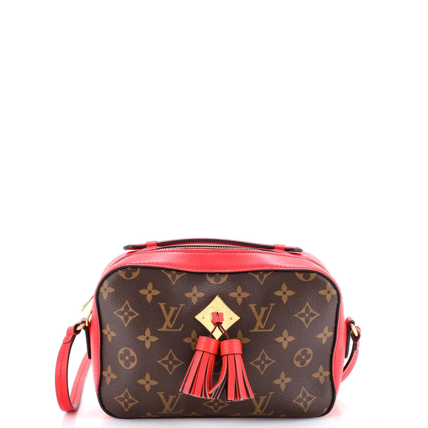 Louis Vuitton Saintonge Handbag Monogram Canvas With Leather