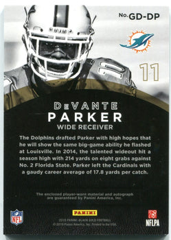 Devante Parker Panini Black Gold Grand Debut Autograph Rookie Patch 2015 45/99