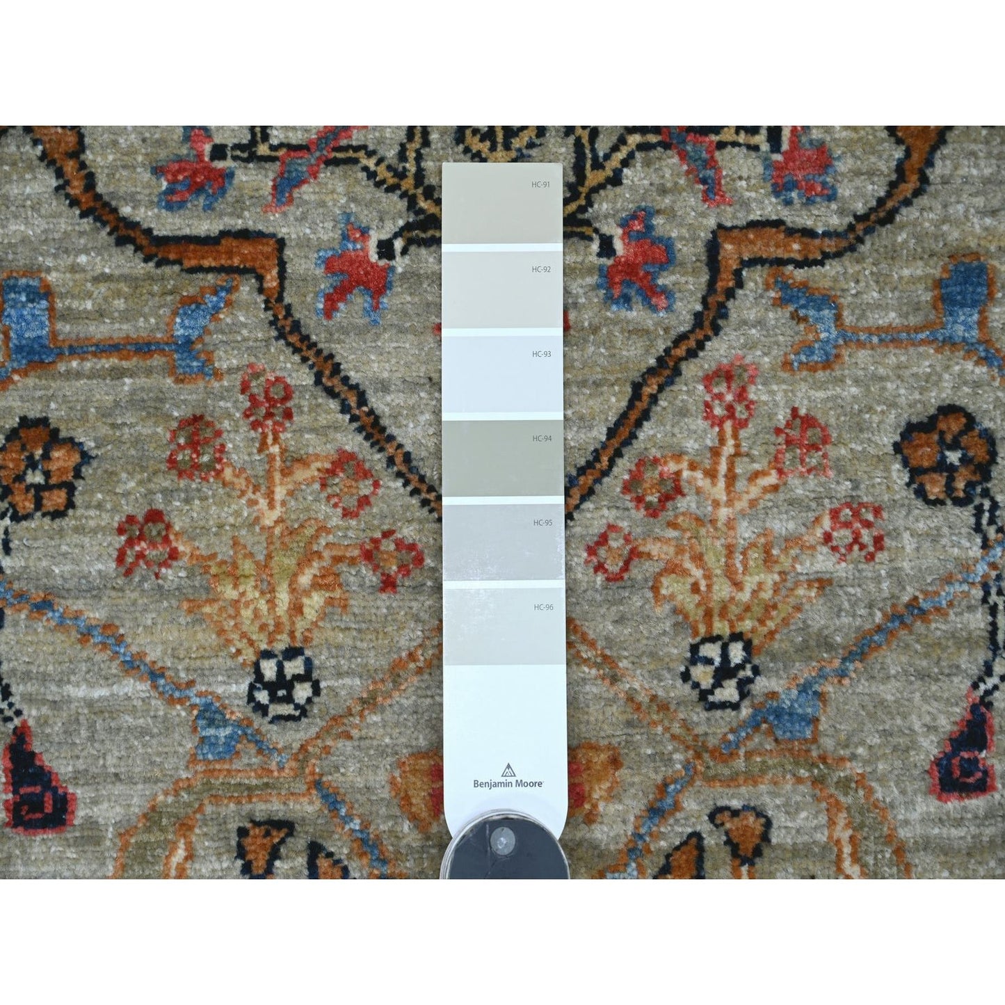 Stone Gray Peshawar 2 6 Bijar Garus Hand Knotted Wool Runner