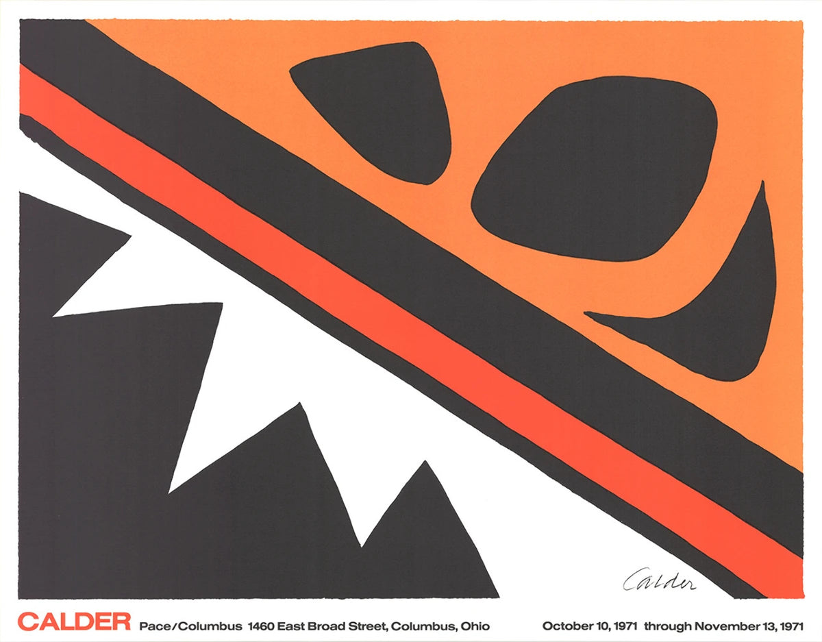 Calder Alexander La Grenouille et la Scie 25" x 32.5" Lithograph 1971 Su