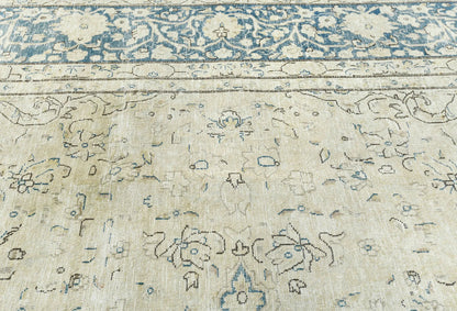 Handmade Muted Floral Distressed 10X13 Ft Vintage
