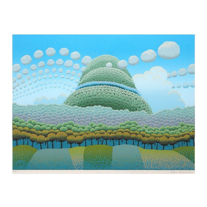 Ivan Rabuzin (Croatia) ""Hope Hill" Original Silk Screen Print Signed Framed