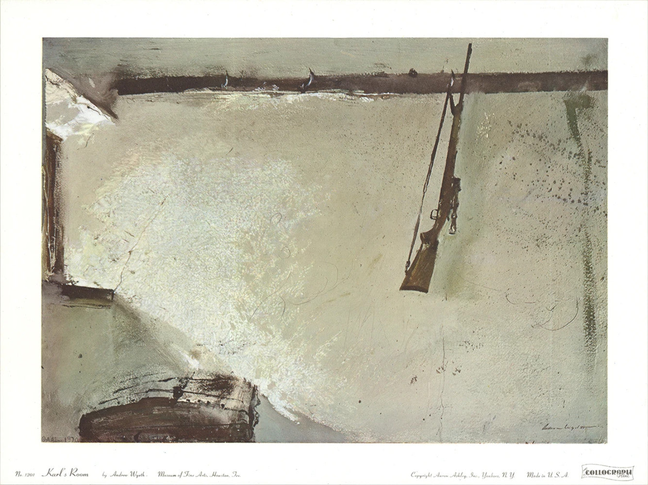 Andrew Wyeth Karl'S Room " Poster Realism Gray Brown