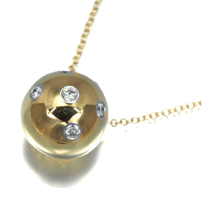 Tiffany&Co. Necklace Diamond Dots Ball 18K 750 Yellow Gold/950 Platinum