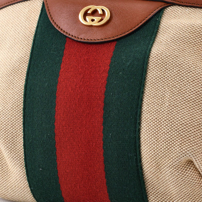 Gucci Zip Belt Bag Vintage Web Canvas Large