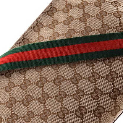 Gucci Web Strap Messenger Bag Gg Canvas Small