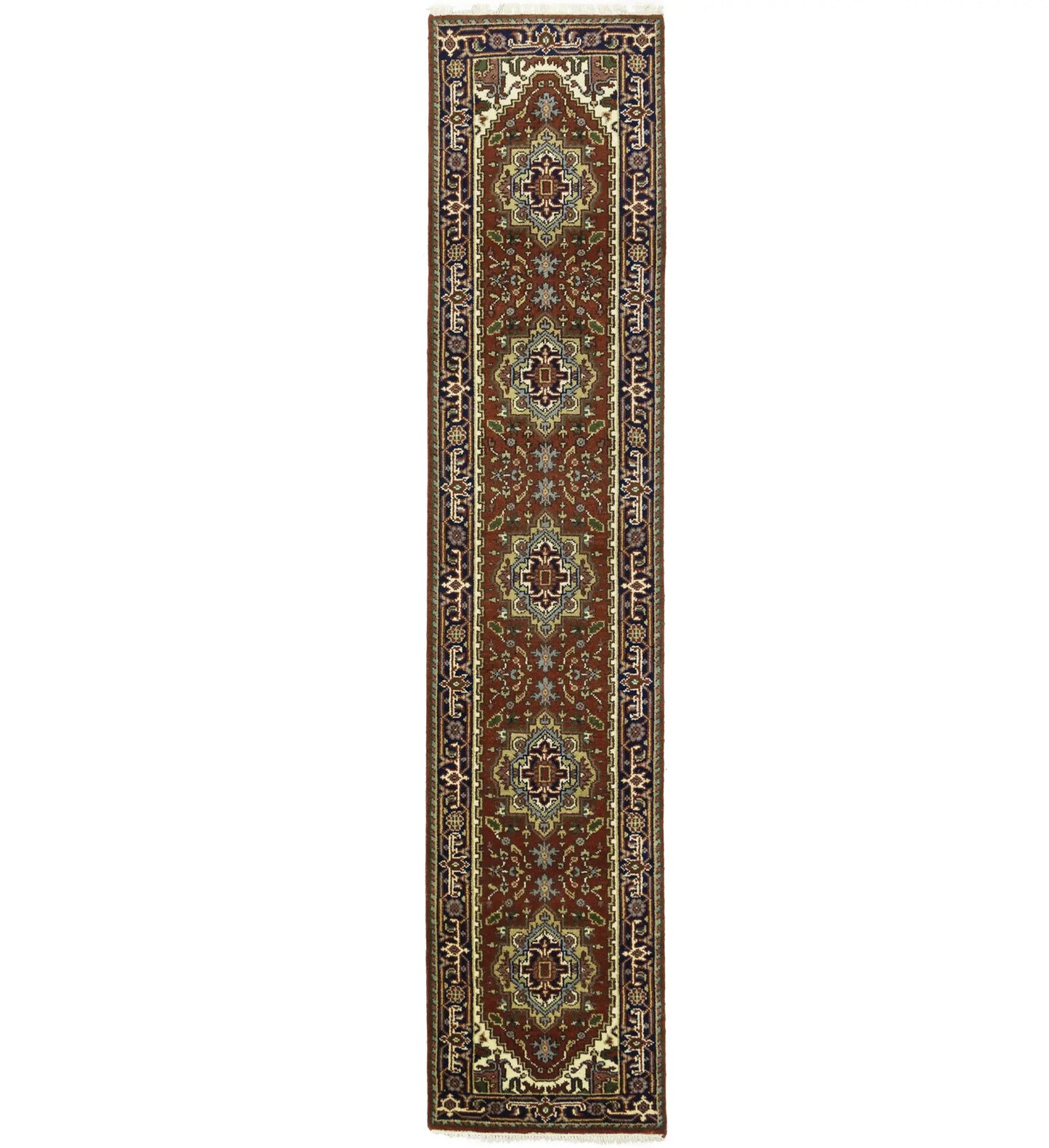 Heriz Serapi Oriental Runner Rug Floral Style Hallway & Kitchen Carpet 2'7X12 ft