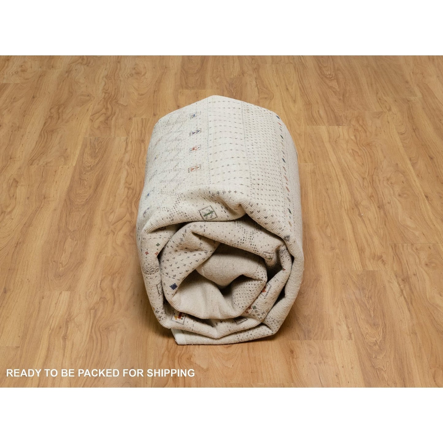 8'1"X10' White Modern Lori Buft Animal Figurines Wool Hand Knotted Rug