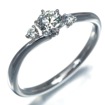 Tasaki Ring Diamond 0.30Ct H Vvs2 3Ex Us5.5-5.75