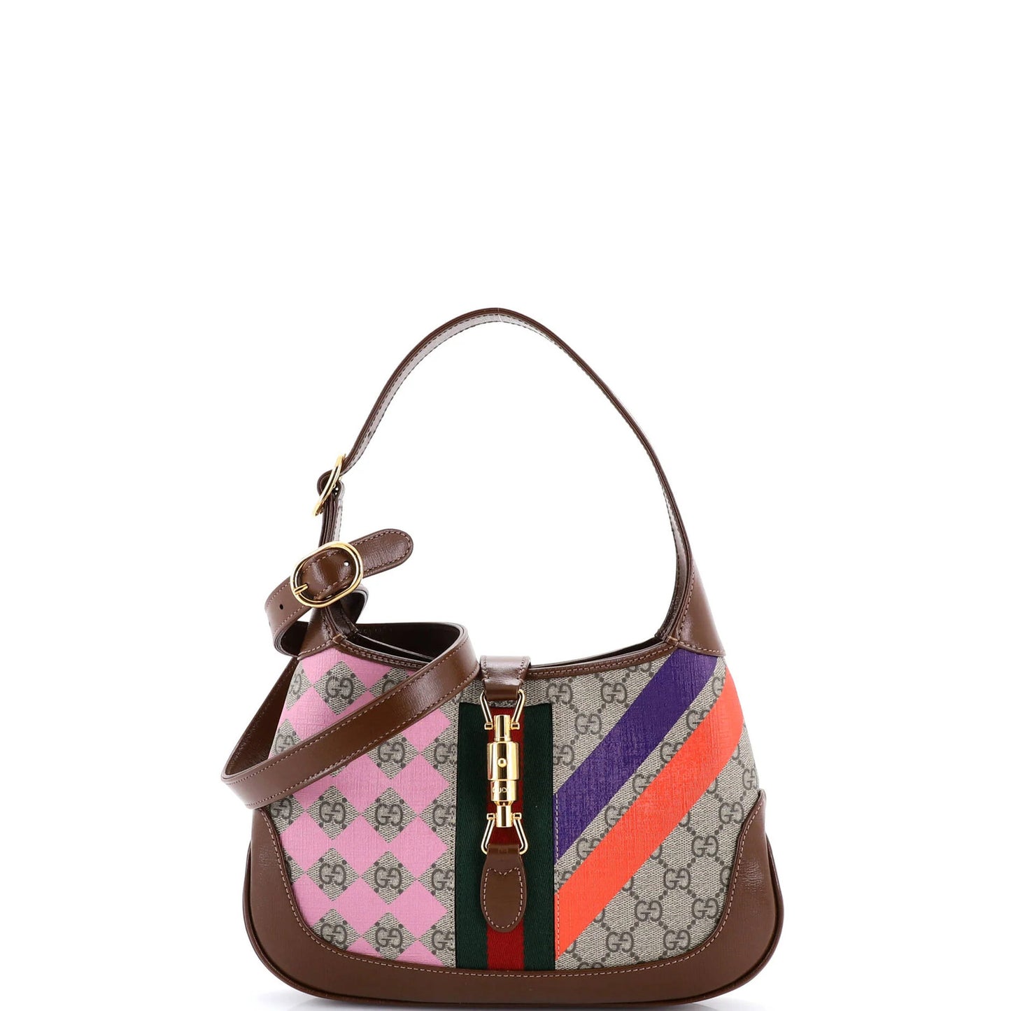 Gucci Jackie 1961 Hobo Printed Gg Coated Canvas Small