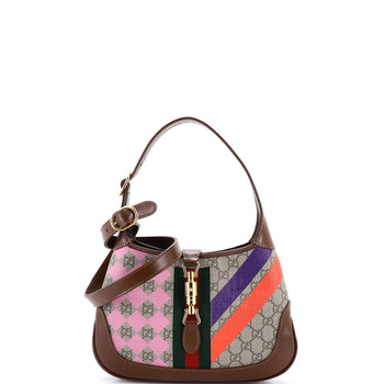 Gucci Jackie 1961 Hobo Printed Gg Coated Canvas Small