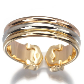 Cartier Ring 2C Double C C2 3Color Sm Eu55 18K 750 Yellow White Rose Gold