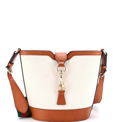 Gucci Web Ophidia Bucket Bag Canvas With Leather Mini