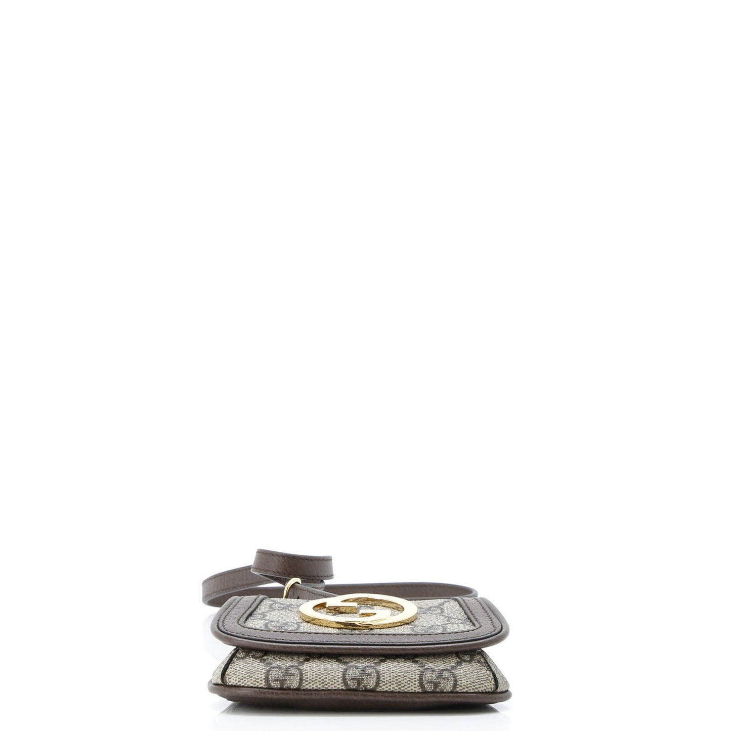 Gucci Blondie Nm Card Case Wallet With Strap Gg Coated Canvas