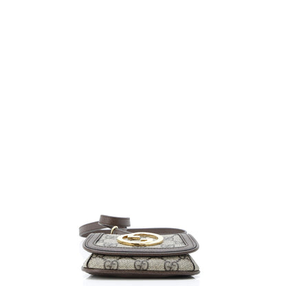 Gucci Blondie Nm Card Case Wallet With Strap Gg Coated Canvas