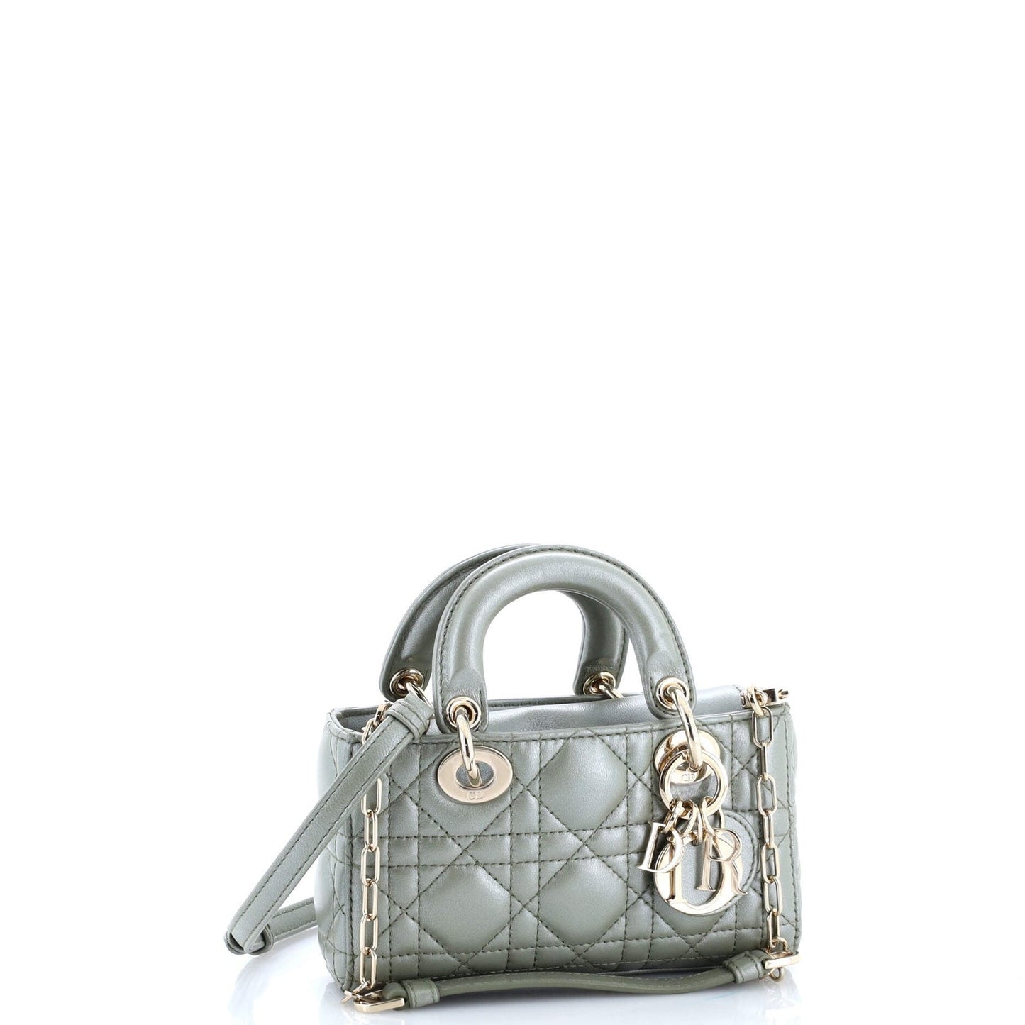 Christian Dior Lady D-Joy Bag Cannage Quilt Lambskin Micro