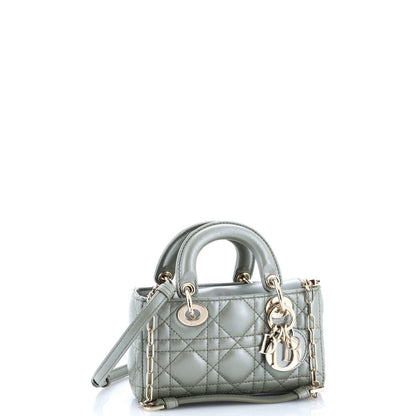 Christian Dior Lady D-Joy Bag Cannage Quilt Lambskin Micro