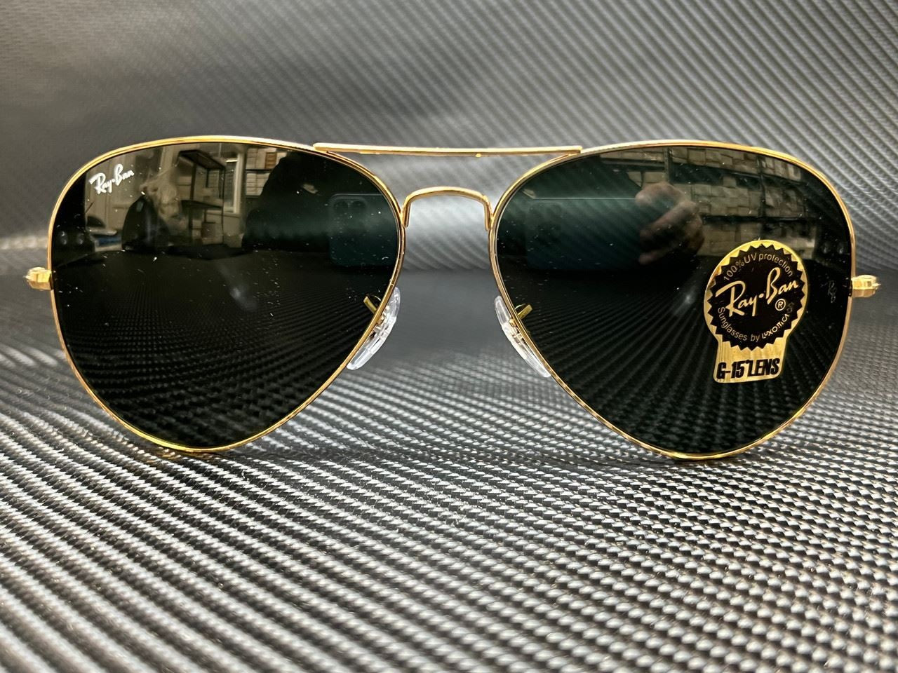 RAY BAN RB3025 001 Gold Aviator 62 mm Unisex Sunglasses