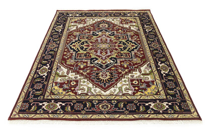 Heriz Serapi Oriental Rug Floral Style Large