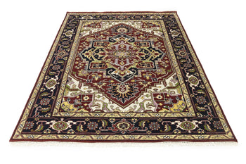 Heriz Serapi Oriental Rug Floral Style Large