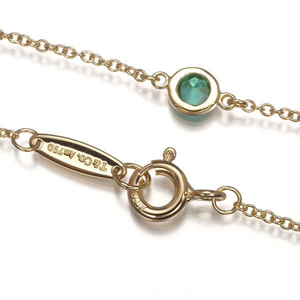 Tiffany&Co. Bracelet Emerald Color By The Yard 18K 750 Yellow Gold