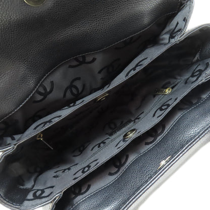 Chanel   Tote Bag Coco Mark Wild Stitch Grained