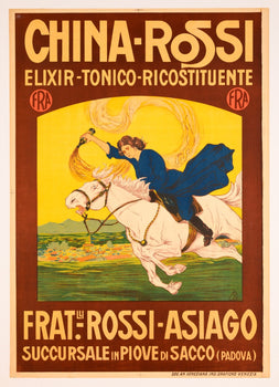 China Rossi Adagio Italian Liquor Poster Authentic Original Printing 1920