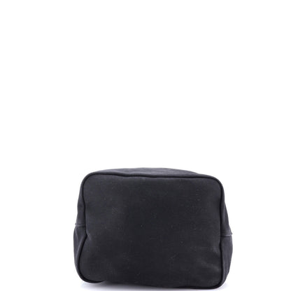 Saint Laurent Rive Gauche Drawstring Sling Bag Stripe Canvas Medium