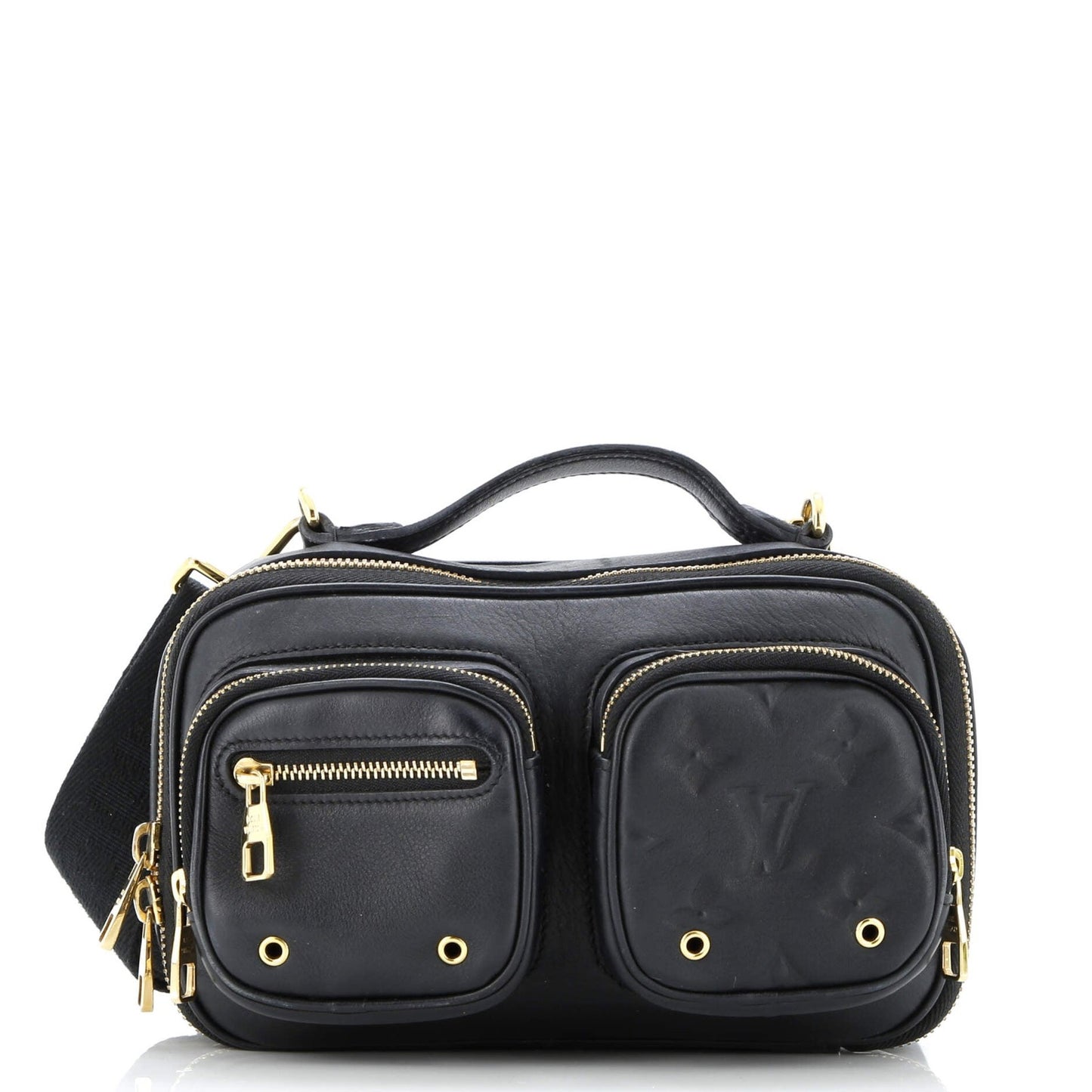 Louis Vuitton Utility Crossbody Bag Calfskin With Embossed Monogram Detail