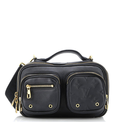 Louis Vuitton Utility Crossbody Bag Calfskin With Embossed Monogram Detail