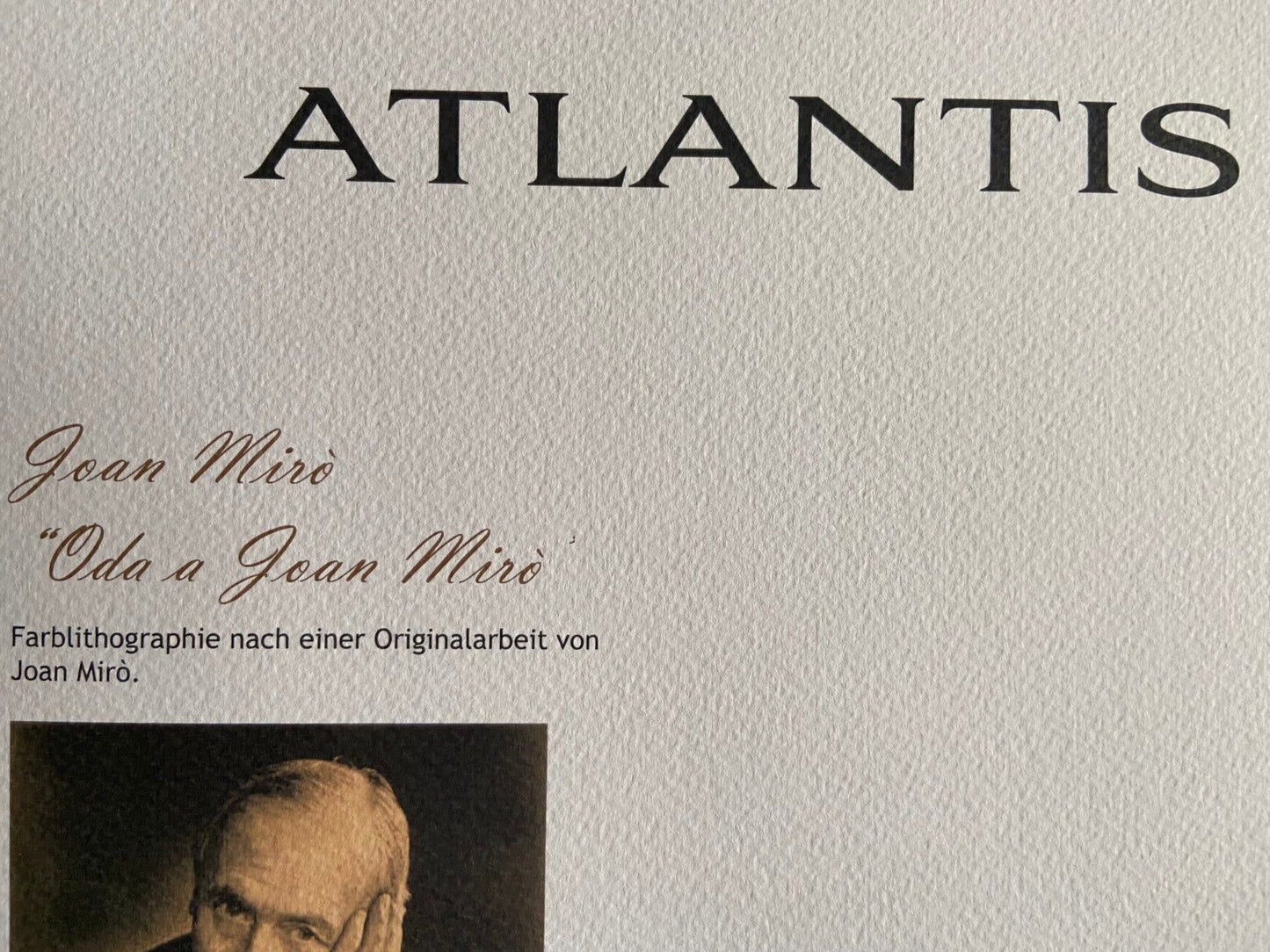 Joan Mir Lithograph Coa Signed Op Numbered By Hand - Piet Mondrian