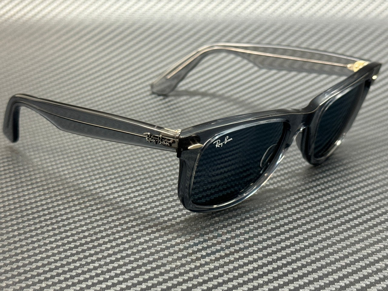 RAY BAN RB2140 6773R5 Transparent Grey Blue Unisex 50 mm Sunglasses