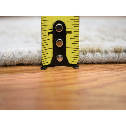 Rug 2'6"x12'4" Abstract Design Denser Weave Wool And Silk Runner Oriental