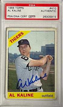 Al Kaline Autographed 1966 Topps Card #410 (Psa)