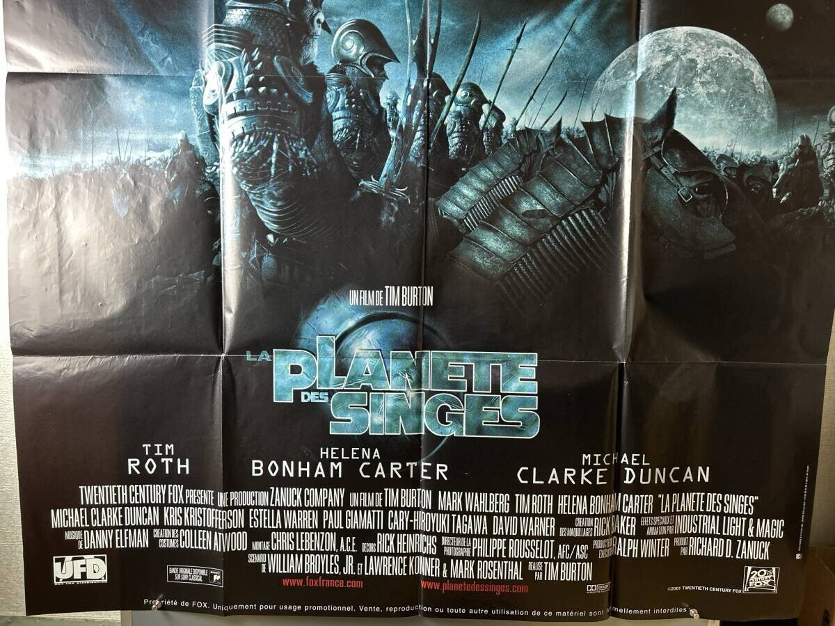 Planet Of The Apes Mark Wahlberg French Large Poster 157X115 Cm (62X45 In)