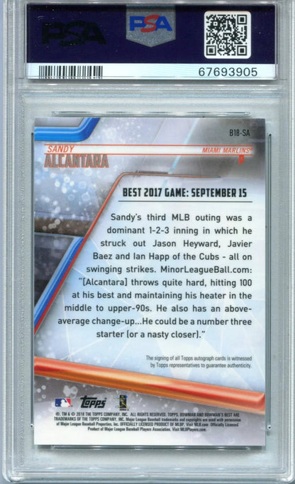 Sandy Alcantara 2018 Bowman`S Best #B18Sa (Psa)