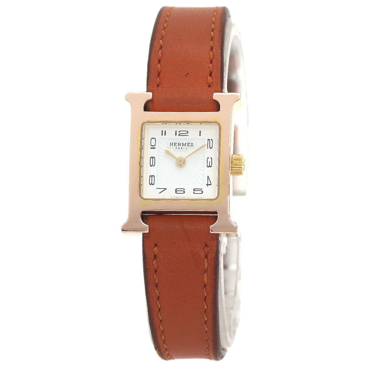 Hermes H Watch Mini Watches Hh1.101 Pgp/Leather