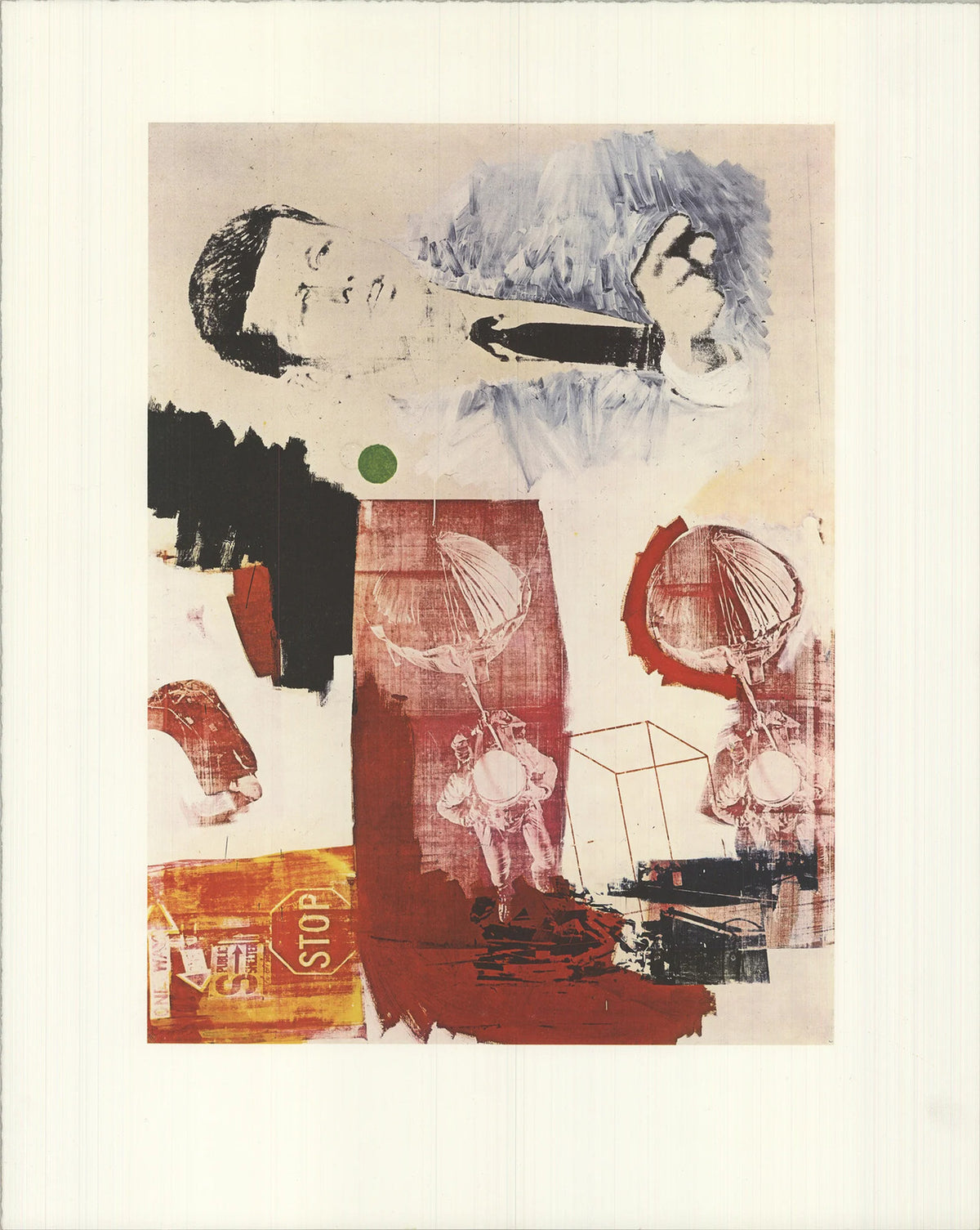 RAUSCHENBERG Quote 19.75" x 15.75" Offset Lithograph 1990 Pop Art