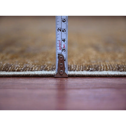 7'10"X10' Brown Peshawar Ziegler Mahal, Design Hand Knotted Pure Wool Rug