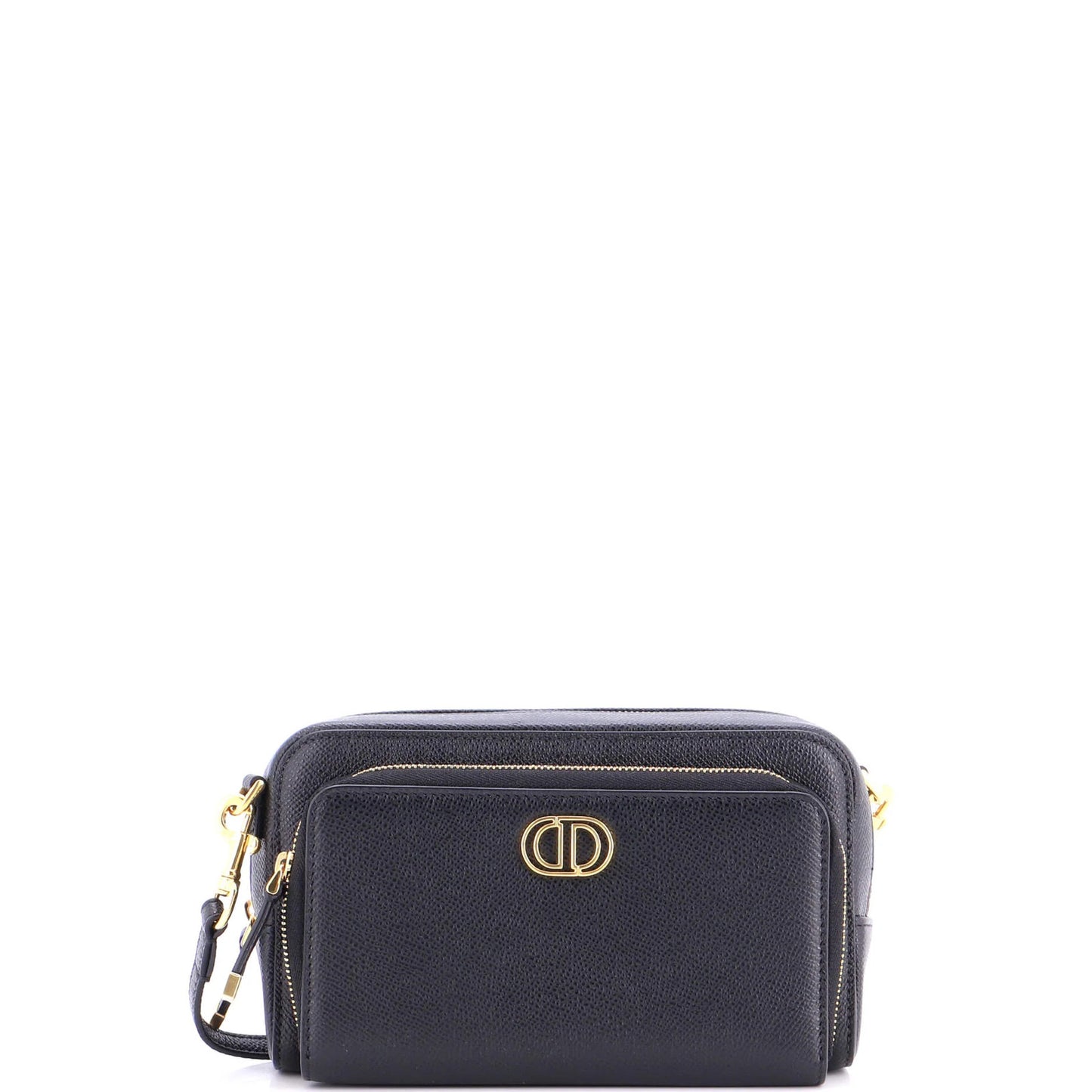 Christian Dior Caro Double Pouch Crossbody Bag Leather