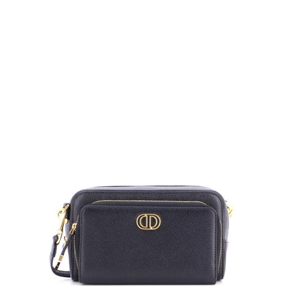 Christian Dior Caro Double Pouch Crossbody Bag Leather