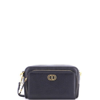 Christian Dior Caro Double Pouch Crossbody Bag Leather