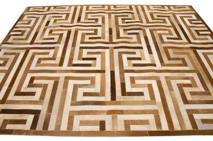 Contemporary Brown Cowhide Rug Large Modern