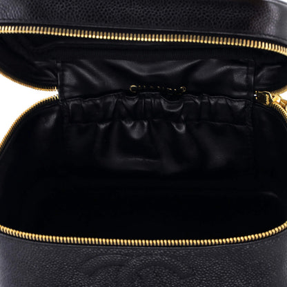 Chanel Vintage Timeless Cosmetic Case Caviar Medium