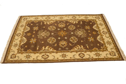 4x6 Hand-Knotted Sumak Floral Wool Rug Oriental Foyer Farmhouse Decor Carpet