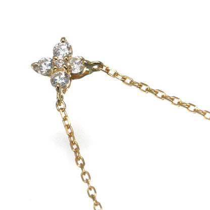 Vendome Necklace Diamond 0.10Ct Callora Flower 18K 750 Yellow Gold