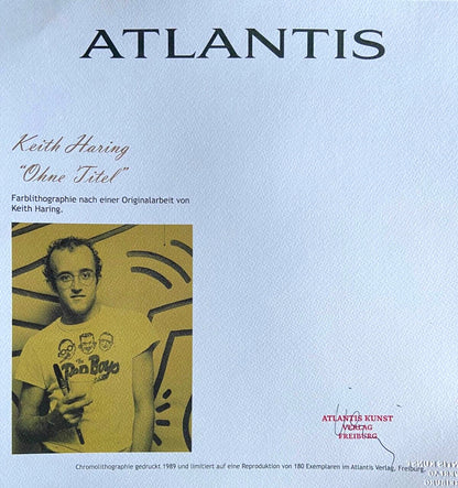 Keith Haring Lithograph Coa Signed In Pen Numbered In Pencil Stamp