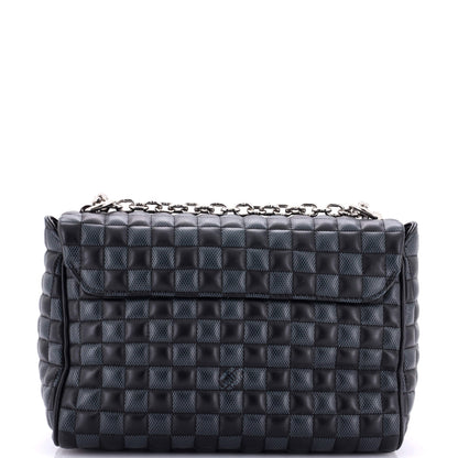 Louis Vuitton Twist Handbag Damier Quilted Calf Leather Mm