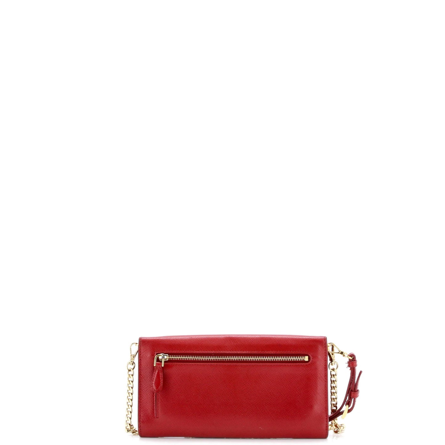 Prada Envelope Wallet On Chain Saffiano Leather